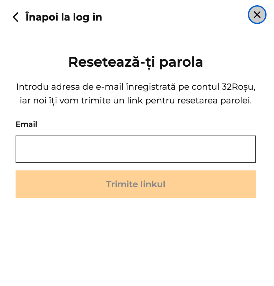 Recuperare parolă și acces cont 32Roșu